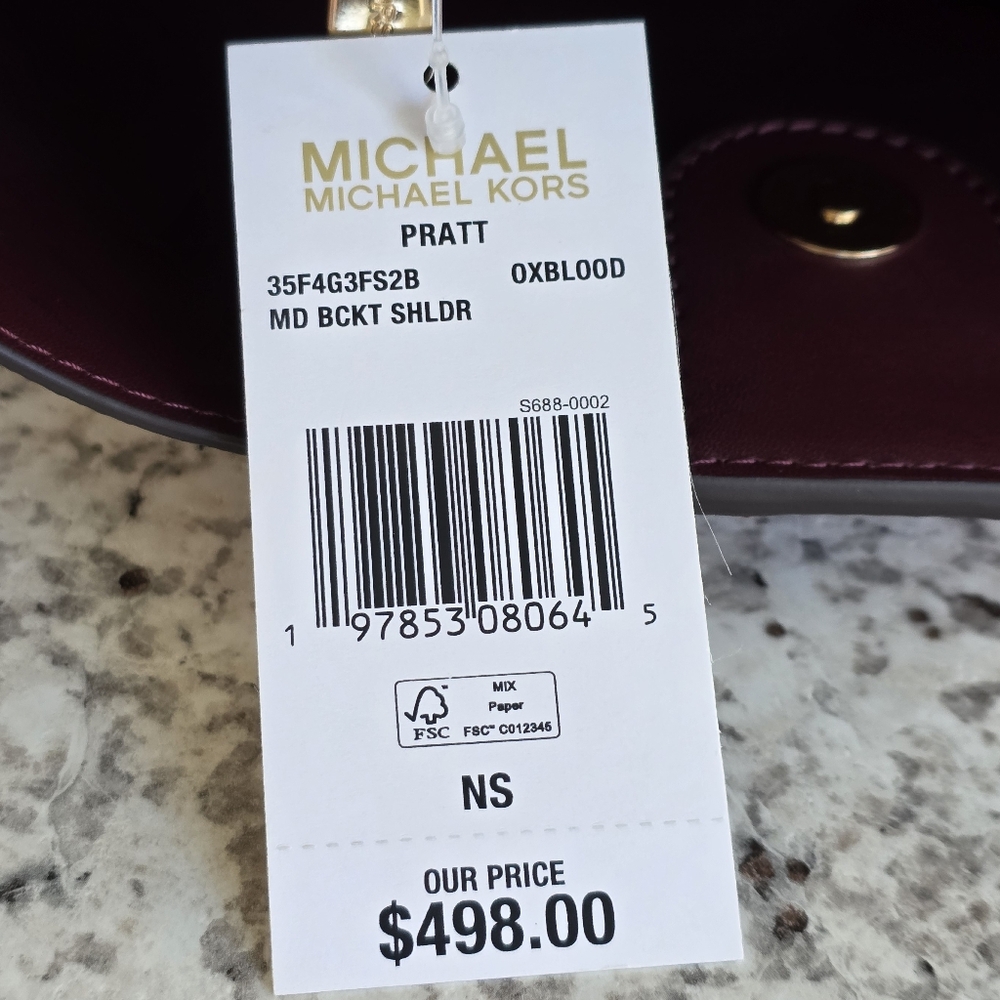 Michael Kors Pratt Medium Logo Center Stripe Shoulder Bag - Picture 8 of 10